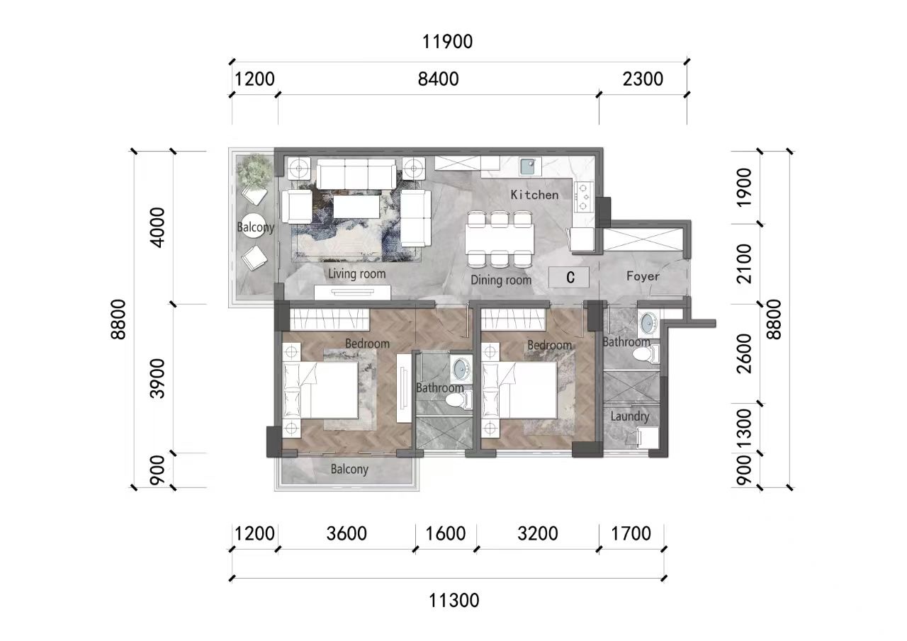 Riara Oasis apartment floor plan